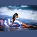 Hamam pyyhe navy & red 90 x 175cm (250g) - TERASSILLE