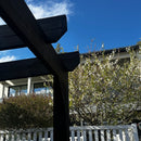 PERGOLA hiilletystä puusta vahvisteilla 4 x 4m - Nordic Terrace Lifestyle