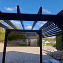 PERGOLA hiilletystä puusta vahvisteilla 4 x 4m - Nordic Terrace Lifestyle
