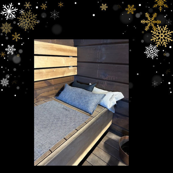 SPA JOULULAHJAPAKKAUS - 2 kpl peflettiä + sisustuskynttilä ja ruususaippua - Jadeco