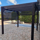 PERGOLA hiilletystä puusta vahvisteilla 4 x 4m - Nordic Terrace Lifestyle