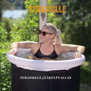 Terassille jääkylpyallas / kylmäallas 75 cm, korkeus 80 cm musta (lisäerä saapuu varastoon marraskuun lopulla)