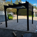 PERGOLA hiilletystä puusta vahvisteilla 4 x 4m - Nordic Terrace Lifestyle
