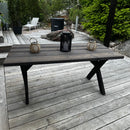 Hiilletty puu pöytä KELO - Nordic Terrace Lifestyle (160 tai 200 cm)
