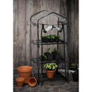 4 Living - Kasvihuone 3-hyllyn musta. Yrttien ja vihannesten kasvatukseen