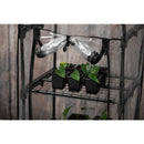 4 Living - Kasvihuone 3-hyllyn musta. Yrttien ja vihannesten kasvatukseen