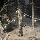 SELED ULKOVALOSARJAN JATKOPALA ULKOKÄYTTÖÖN VAIHDETTAVILLA E27 LED -LAMPUILLA. 5m / 5 lamppua