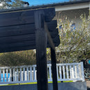 PERGOLA hiilletystä puusta vahvisteilla 4 x 4m - Nordic Terrace Lifestyle