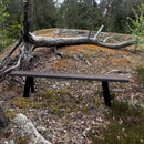 Hiilletty puu penkki KELO - Nordic Terrace Lifestyle (160 tai 200cm)