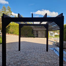 PERGOLA hiilletystä puusta vahvisteilla 4 x 4m - Nordic Terrace Lifestyle