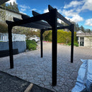 PERGOLA hiilletystä puusta vahvisteilla 4 x 4m - Nordic Terrace Lifestyle