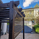 PERGOLA hiilletystä puusta vahvisteilla 4 x 4m - Nordic Terrace Lifestyle