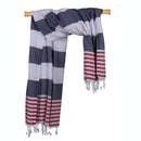 Hamam pyyhe navy & red 90 x 175cm (250g) - TERASSILLE