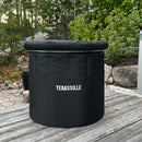 Terassille jääkylpyallas / kylmäallas 75 cm, korkeus 80 cm musta