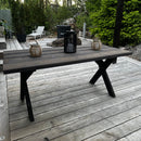 Hiilletty puu pöytä KELO - Nordic Terrace Lifestyle (160 tai 200 cm)
