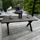 Hiilletty puu pöytä KELO - Nordic Terrace Lifestyle (160 tai 200 cm)