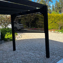 PERGOLA hiilletystä puusta vahvisteilla 4 x 4m - Nordic Terrace Lifestyle
