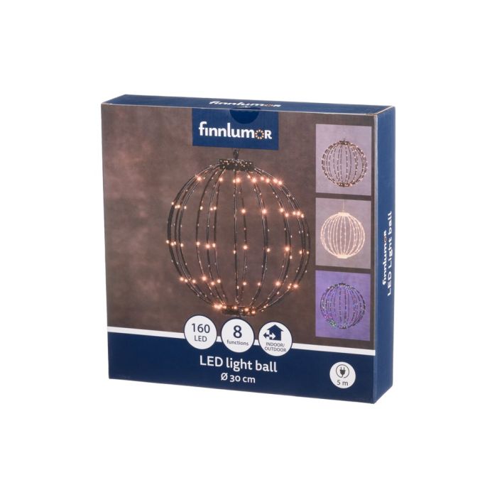 Finnlumor LED-valopallo 30 cm 160 LED