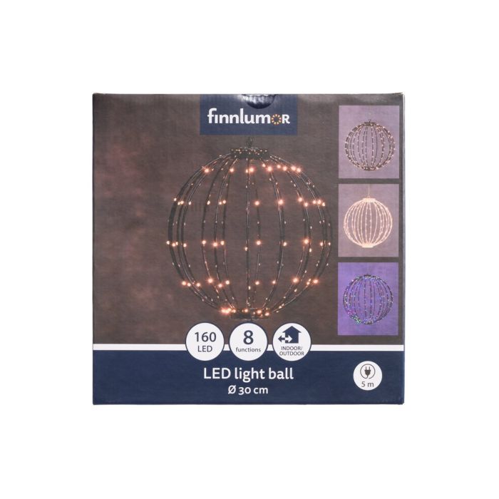 Finnlumor LED-valopallo 30 cm 160 LED