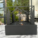 UUTUUS! SELED™ Nordic Forest Flame: neilön muotoinen pöytätuli moderniin sisustukseen Bioetanolitakka 35x18x15 cm