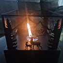 UUTUUS! SELED™ Nordic Forest Flame: neilön muotoinen pöytätuli moderniin sisustukseen Bioetanolitakka 35x18x15 cm