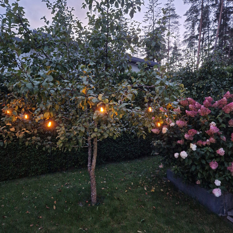 UUTUUS! SELED LIEKKI ULKOVALOSARJA AURINKOKENNOLLA/ PISTOKKEELLA/ USB ULKOKÄYTTÖÖN 15m