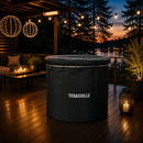 Terassille jääkylpyallas / kylmäallas 80 cm, korkeus 75 cm musta