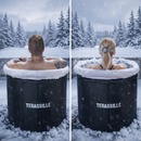 Terassille jääkylpyallas / kylmäallas 75 cm, korkeus 80 cm musta