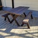 Hiilletty puu penkki KELO - Nordic Terrace Lifestyle (160 tai 200cm)