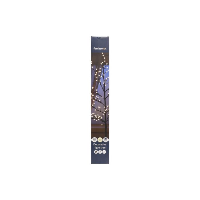 Finnlumor LED-valopuu 200LED lämmin valkoinen 150 cm