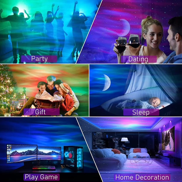 SELED REVONTULIPROJEKTORI - 31 toimintoa, bluetooth kaiutin, 6 eri rauhoittavaa musiikkia sekä kaukosäädin. Loistava lahjaidea.