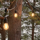 SELED ULKOVALOSARJA /VALOKETJU ULKOKÄYTTÖÖN VAIHDETTAVILLA E27 LED -LAMPUILLA. 20m / 20 lamppua