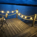 SELED ULKOVALOSARJA /VALOKETJU ULKOKÄYTTÖÖN VAIHDETTAVILLA E27 LED -LAMPUILLA. 10m / 10 lamppua