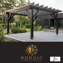 PERGOLA hiilletystä puusta vahvisteilla 4 x 4m - Nordic Terrace Lifestyle