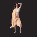 Terassille jättipyyhe /torkkupeitto /rantapyyhe ORANSSI (140x170 cm) - Monikäyttöinen ja kevyt pyyhe/viltti