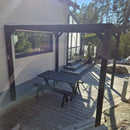 PERGOLA "citymalli" hiilletystä puusta 3x3m - Nordic Terrace Lifestyle