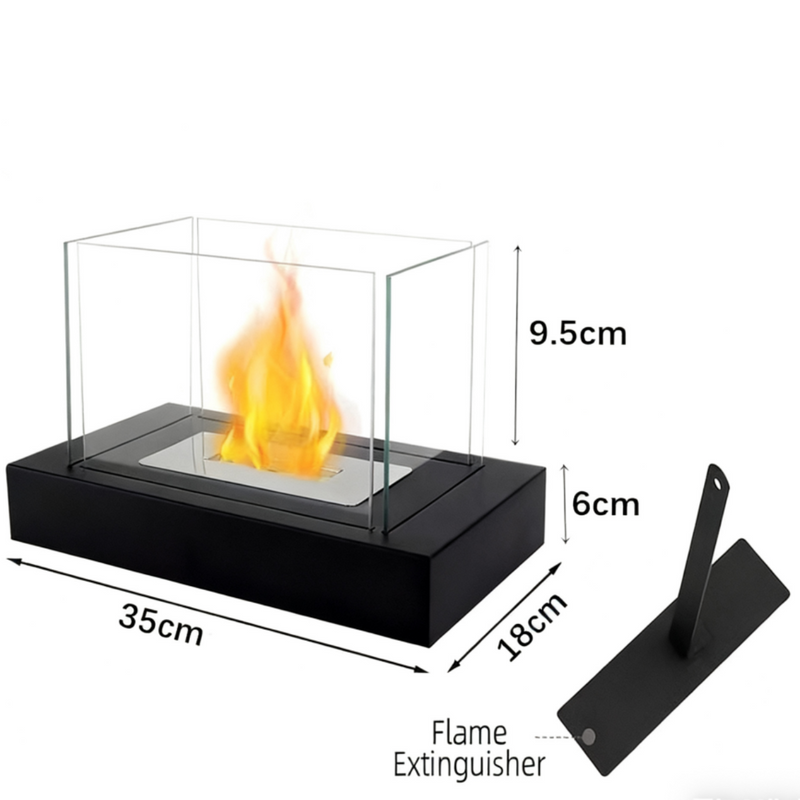 Seled pöytätuli / bioetanolitakka, suorakaide 35x18x15 cm (saapuu varastoon marraskuun lopulla)