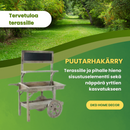 Puutarhakärry yrteille 87 x 14 x 109 cm 87 x 41 x 109 cm Vaaleanruskea