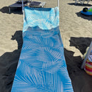 Jättipyyhe vai sisustusviltti  – Turkoosi viltti terassille (140x170 cm) - Monikäyttöinen ja kevyt pyyhe toimii reissukumppanina ja kodin sekä terassin sisustamiseen.