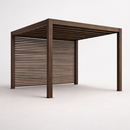 Terassille Pergola ruskea ilman rimoja 3m x 3m yksi seinäväli rimoitettu - kotimainen hiilletty puu.  Toimitusaika noin 2-3 viikkoa tai sopimuksen mukaan. (hintaan lisätään rahti)