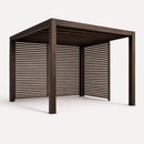 Terassille Pergola ruskea ilman rimoja 3m x 3m yksi seinäväli rimoitettu - kotimainen hiilletty puu.  Toimitusaika noin 2-3 viikkoa tai sopimuksen mukaan. (hintaan lisätään rahti)