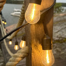 SELED™  ulkovalosarja /valoketju ulkokäyttöön vaihdettavilla E27 LED -lampuilla. 20m / 20 lamppua