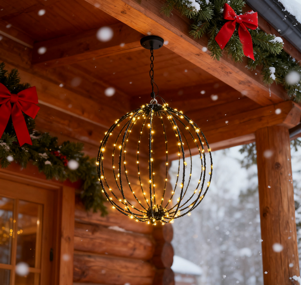 Seled LED-valopallo 50 cm 240 LED musta (toimitus joulukuun alku)