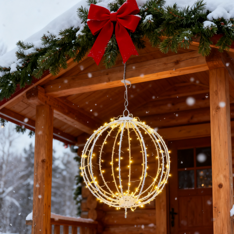 Seled LED-valopallo 30 cm 160 LED valkoinen (toimitukset joulukuun alku)