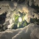 Ulkovalosarjat valaisee suomen hangilla