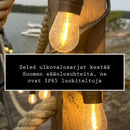 Seled ulkovalosarja kestää Suomen sääolosuhteet, ne on IP65 luokiteltuja ja CE merkittyjä