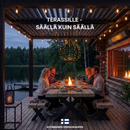 PERGOLA "citymalli" hiilletystä puusta 3x3m - Nordic Terrace Lifestyle