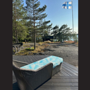 Terassille jättipyyhe /torkkupeitto /rantapyyhe TURKOOSI (140x170 cm) - Monikäyttöinen ja kevyt pyyhe/viltti