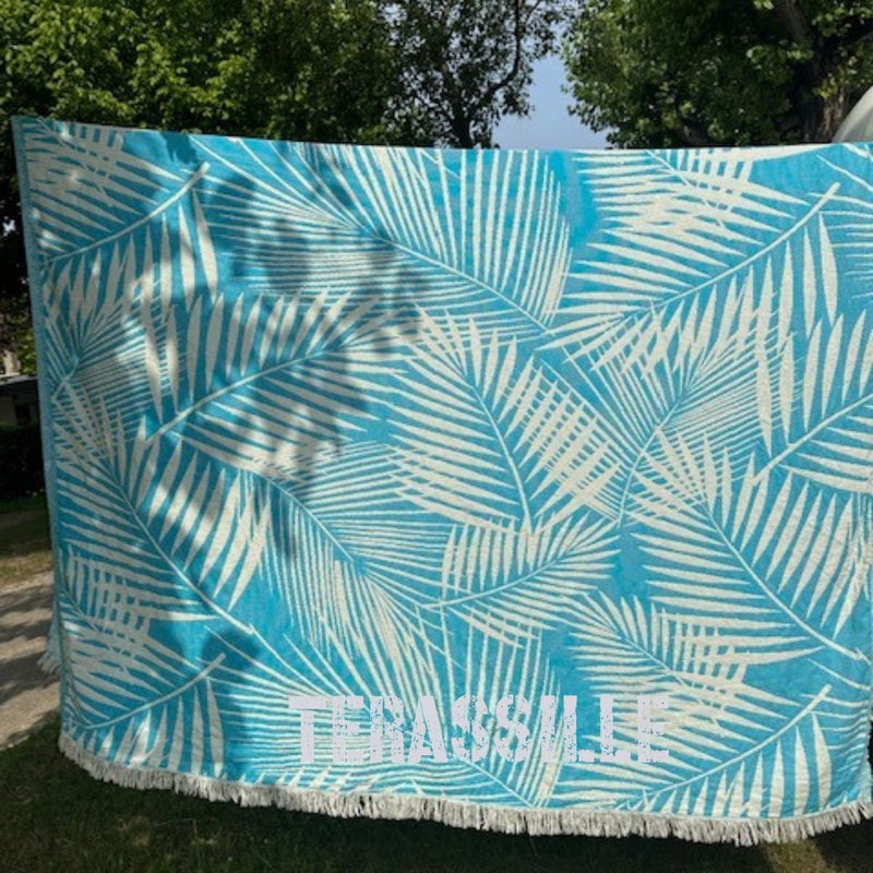 UUTTA! Garda Piknik-viltti / torkkupeitto / jättipyyhe turkoosi - TERASSILLE 140x180cm