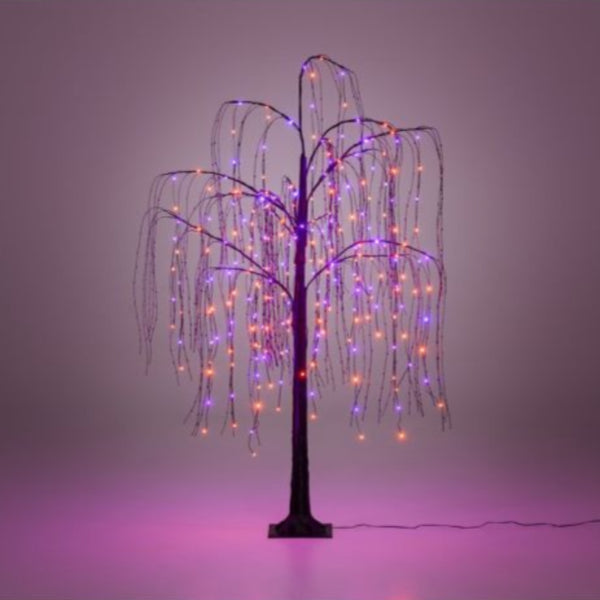 Finnlumor Valopuu paju 256 LED Halloween 1,6m oranssi ja violetti